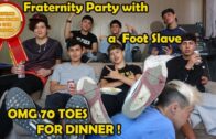 Str8crushfeet – Fraternity party feet buffet 70 sexy young toes for a single little slaveboy